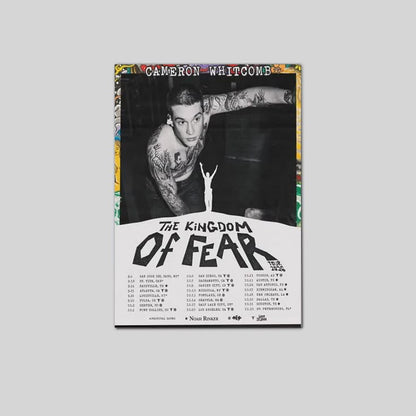 Cameron Whitcomb Poster, The Kingdom Of Fear Tour Print, Alternative Rock Wall Art, Music Lover Gift Decor