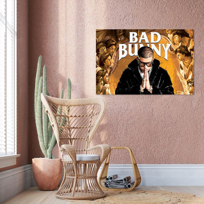 Bad Bunny Music Poster 24in x 36in Conejo Malo  - Size 24''x36''
