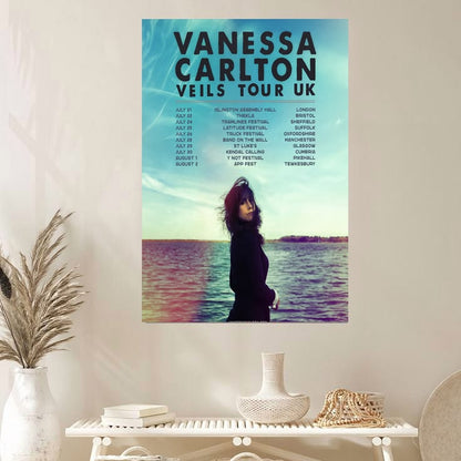 𝐕𝐚𝐧𝐞𝐬𝐬𝐚 𝐂𝐚𝐫𝐥𝐭𝐨𝐧 Veils Tour 2026 UK Size 24''x36''