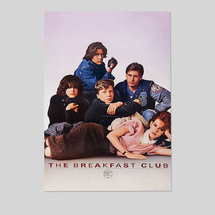 Movie Poster - The Breakfast Club Movie Poster- Vintage Style - Size 24x36