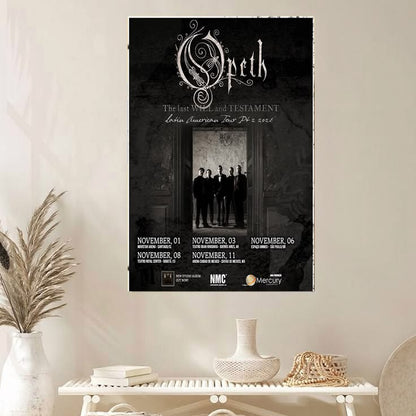 Opeth 2026 Tour Poster Poster Size 24''x36''