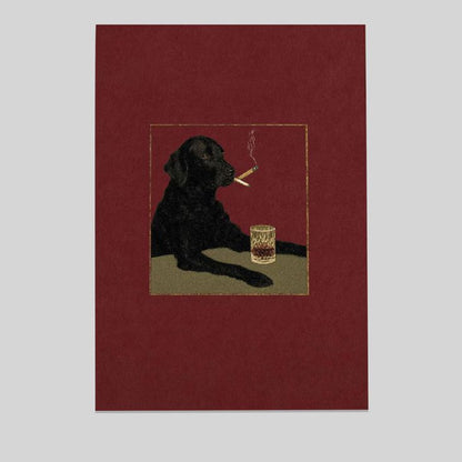 Retro Smoking Dog Poster Full Size 24''x36''