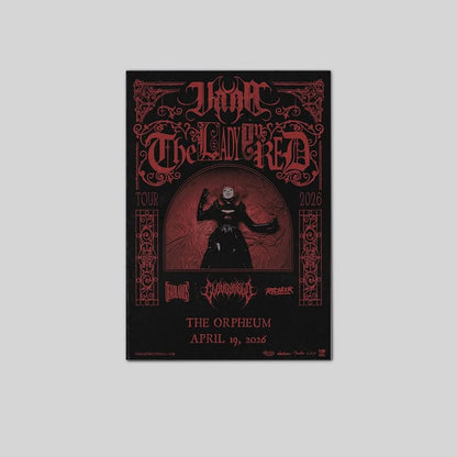 Vana The Lady In Red Tour 2026 Poster Size 24''x36''