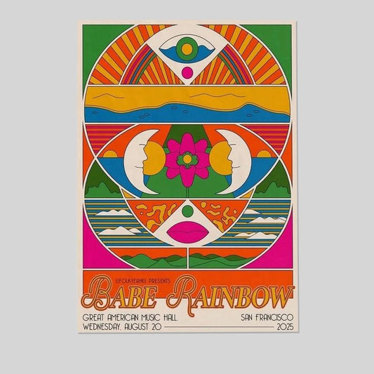 Babe Rainbow Wed August 20 San Francisco 2025 Tour Poster Size 24''x36''