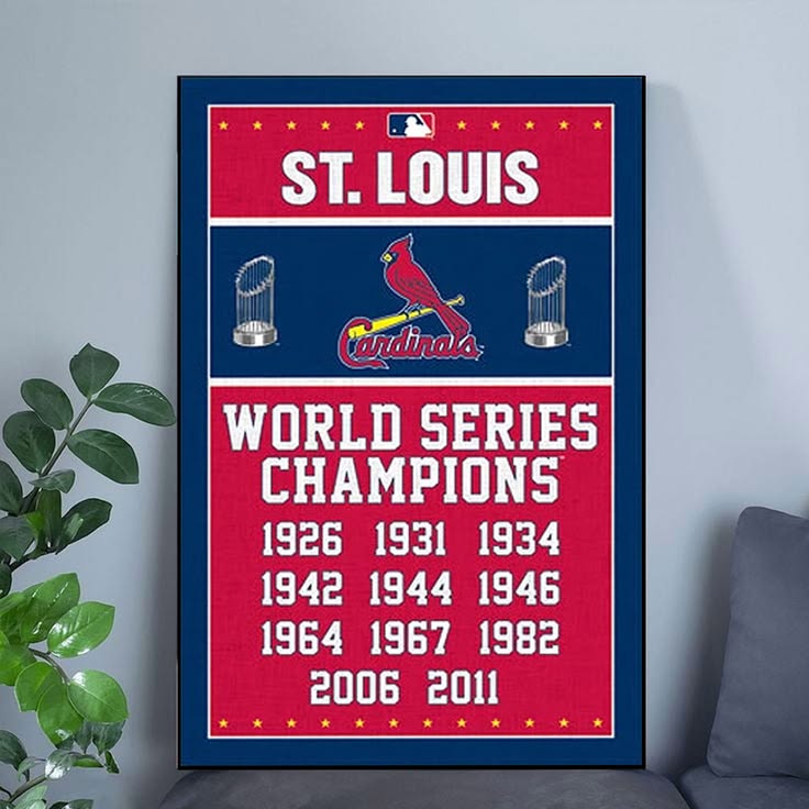 St. Louis Cardinals 11-TIME WORLD SERIES CHAMPIONS POSTER Poster Size 24''x36''