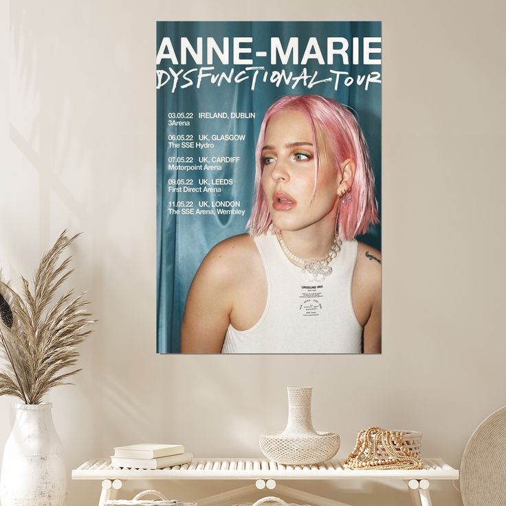 Music Poster - Anne Marie Tour 2022 Poster - Vintage Style - Size 24x36