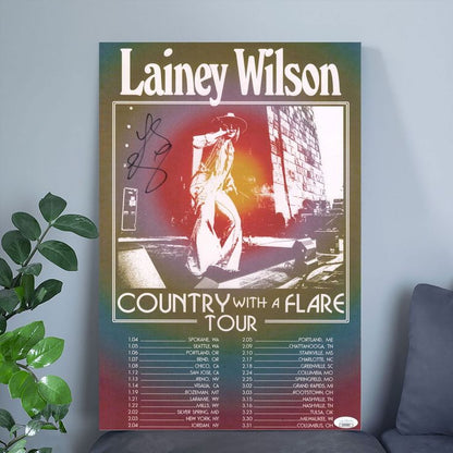 Lainey Wilson Signed Autograph Country With Flare Concert Poster Size 24''x36''