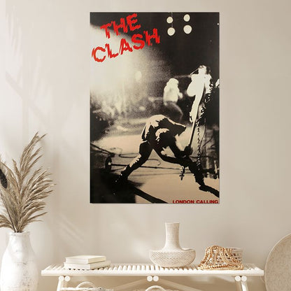 Music Poster - The Clash London Calling Poster - Vintage Style - Size 24x36
