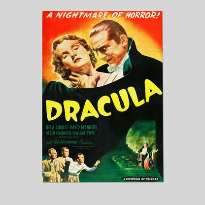 Dracula 1931 Bela Lugosi Nightmare Of Horror Horror Movie Poster Monster Memorabilia Spooky Scary Size 24''x36''