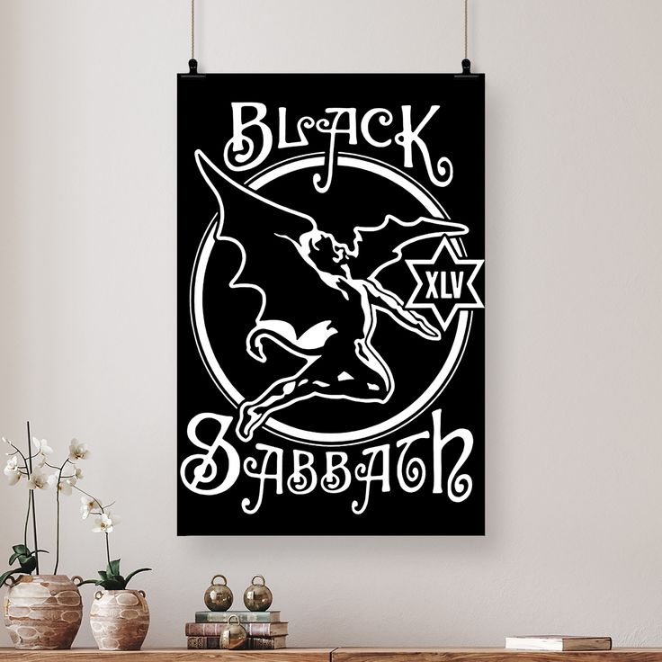 Signs-unique Black Sabbath 45th Anniversary Large Fabric Poster Size 24''x36''