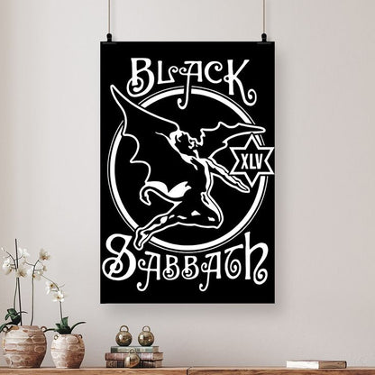 Signs-unique Black Sabbath 45th Anniversary Large Fabric Poster Size 24''x36''