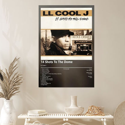Music Poster - LL Cool J - 14 Shots To The Dome Album Retro Style - Size 24x36