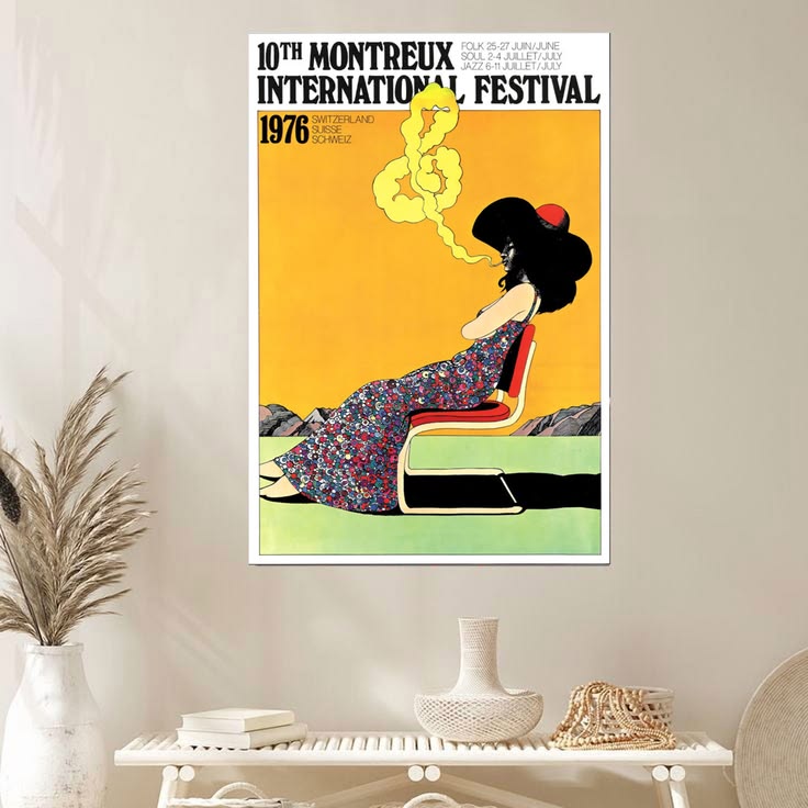Montreux 1976, Jazz Festival Original Poster Full Size 24''x36''