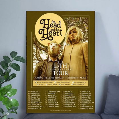 The Head and the Heart 15th Anniversary Tour 2026 Schedule Poster Size 24''x36''