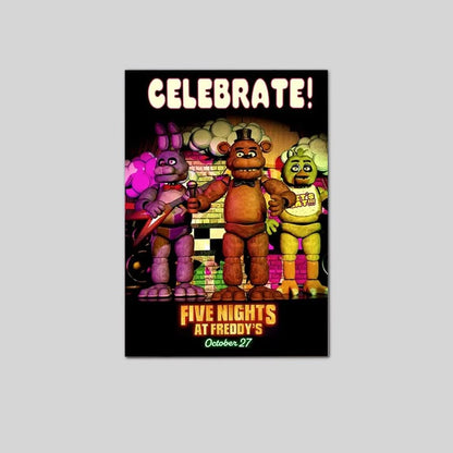 Five Nights at Freddy's 2 Movie Poster Modern Movies Art Print Poster Size 24''x36''