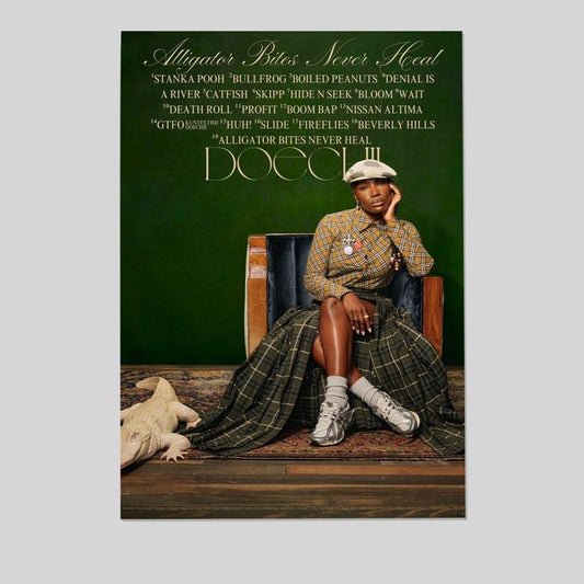 Music Poster- Doechii Poster -ALLIGATOR BITES NEVER HEAL - Vintage Style - Size 24x36