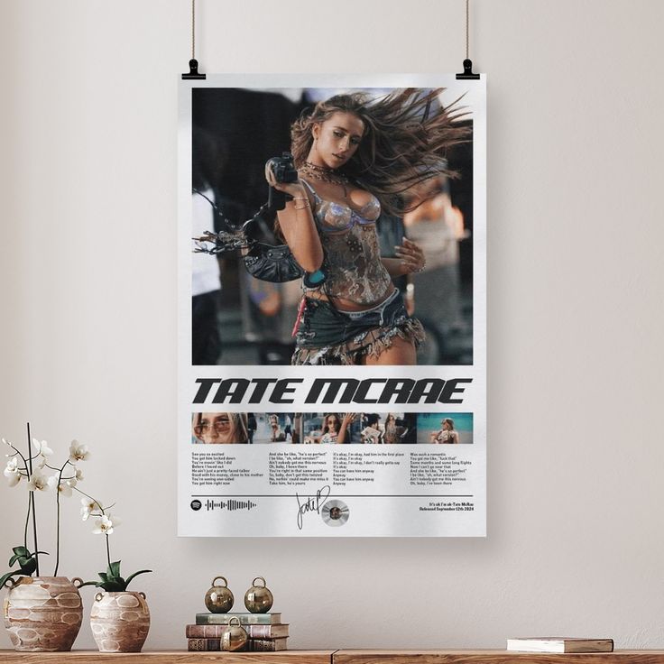 Tate McRae It's Ok I'm Ok Posters & Prints on Canvas Wall Art Poster for Room Decor Size 24''x36''