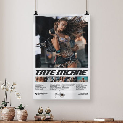 Tate McRae It's Ok I'm Ok Posters & Prints on Canvas Wall Art Poster for Room Decor Size 24''x36''