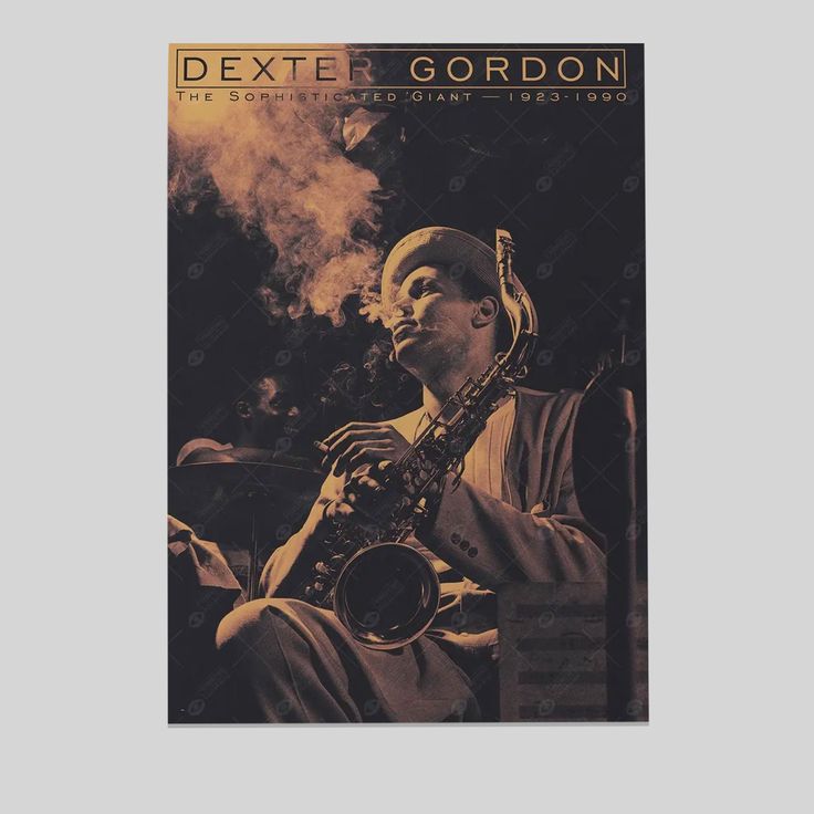Dexter Gordon Poster Retro Jazz Music Wall Art Size 24''x36''