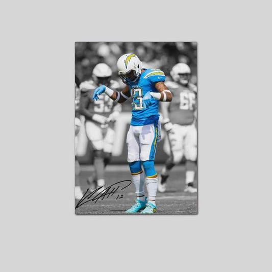 American Football Star Keenan Allen Signature Poster Decor Size 24''x36''