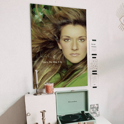 Music Poster - Celine Dion 90s Retro Style - Size 24x36