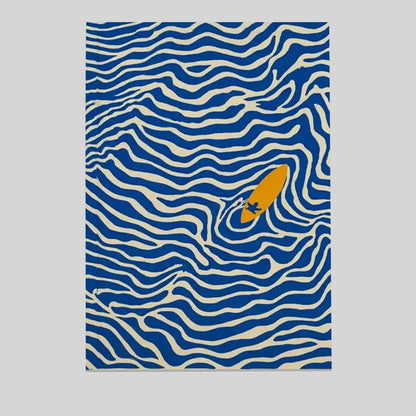 Surfing Poster, Beach Wall Art Poster Full Size 24''x36''
