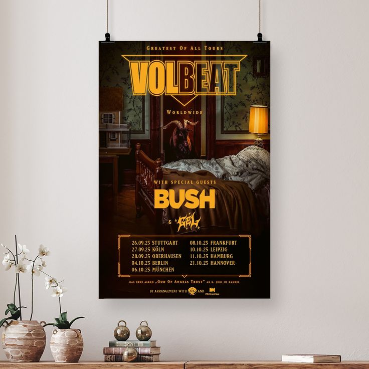 Volbeat Greatest Of All Tour 2025 Poster Size 24''x36''
