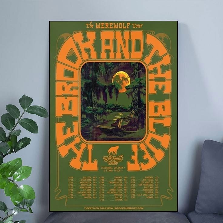 The Brook & The Bluff The Werewolf Tour Schedule 2026 Poster Size 24''x36''