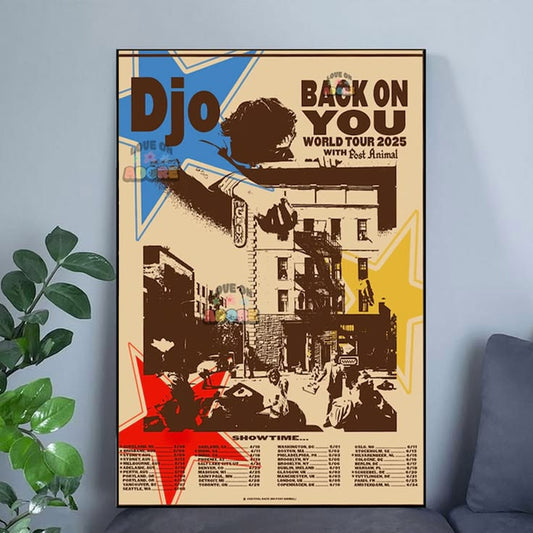 Djo Back on you tour concept poster