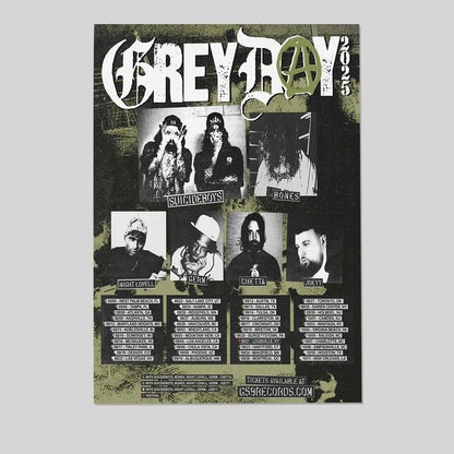 $uicideboy$ 2025 Grey Day Tour poster - Suicideboys music concert Size 24''x36''