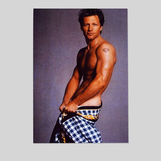 Posterazzi Jon Bon Jovi Nude With Blanket Around Waist Photo Print Size 24''x36''