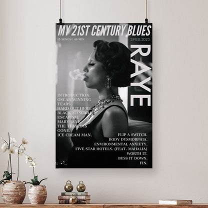 Music Poster - RAYE Poster - Vintage Style - Size 24x36