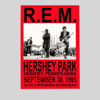 R.E.M. REPLICA HERSHEY PARK 1995 CONCERT POSTER Size 24''x36''