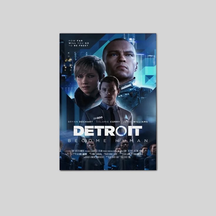 Detroit Become Human Sci Fi Video Game Character Art Poster Size 24''x36''