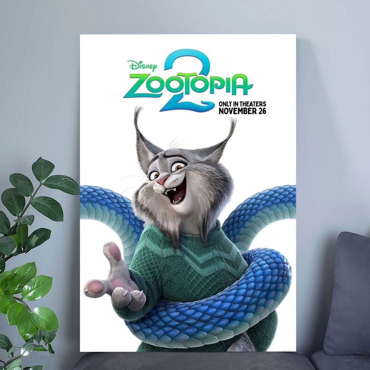 Zootopia 2 Disney Movie November 26 Animated Character Poster Size 24''x36''