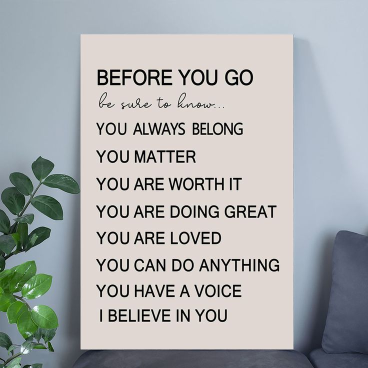 Before You Go Motivational Print – Positive Affirmation Wall Art for Kids, Teens, or Students Retro Style - Size 24''x36''