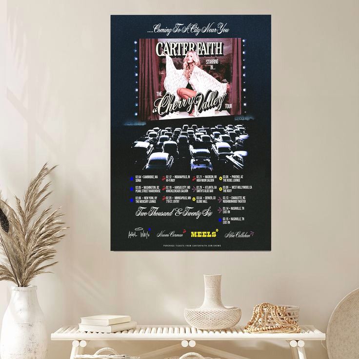 Music Poster CARTER FAITH The Cherry Valley Tour Size 24''x36''