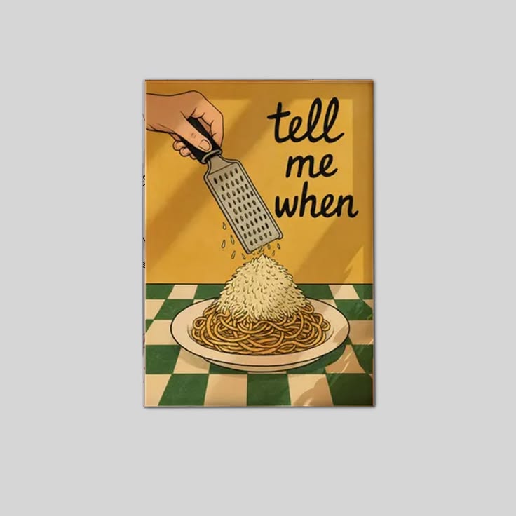 Kitchen Decor- Cheesy Pasta Lovers Art Poster Full Size 24''x36''