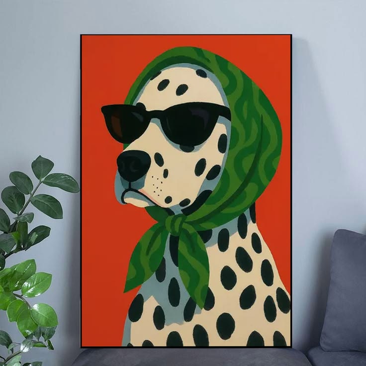 Lucky Shop Chic Dog Art Poster Full Size 24''x36''