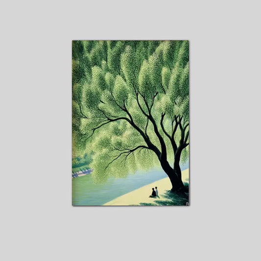 Giant Green Tree Poster, Peaceful Nature Wall Art Poster Full Size 24''x36''