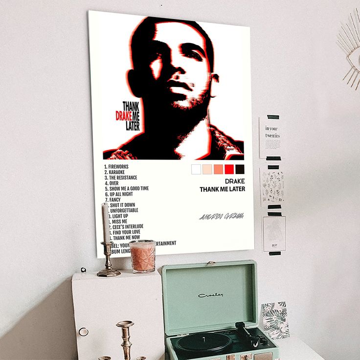 Drake Poster Thank Me Later Album Cover Poster Size 24''x36''
