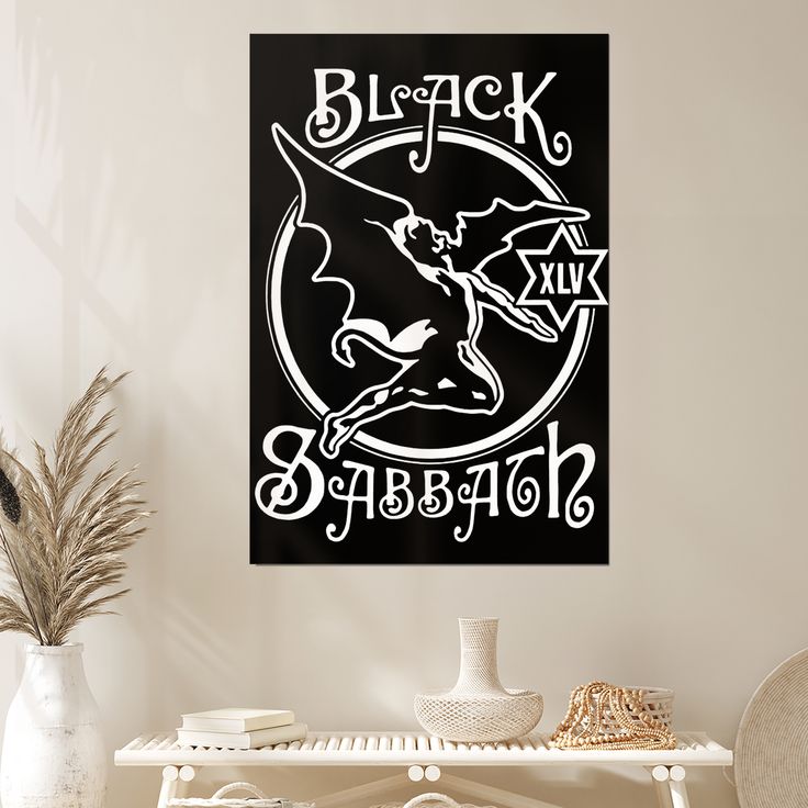 Signs-unique Black Sabbath 45th Anniversary Large Fabric Poster Size 24''x36''