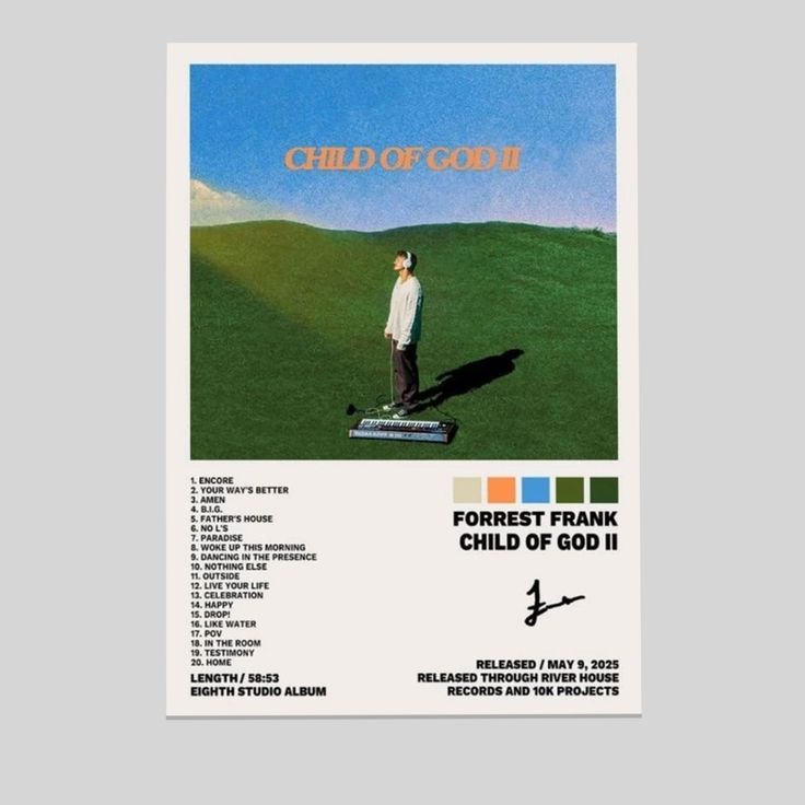 Forrest Frank Child of God II Music Album Cover Poster Size 24''x36''