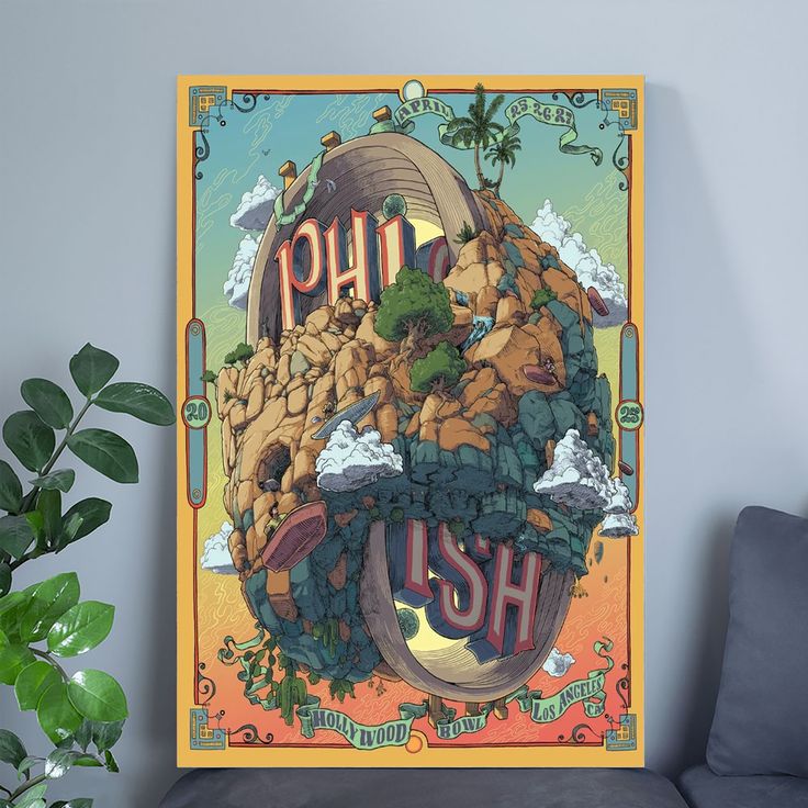 Poster PHISH in Los Angeles, CA on Apr 25, 2025 Tour Poster Size 24''x36''