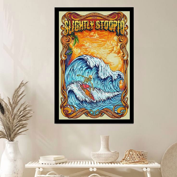 Slightly Stoopid Poster 2025 Step Into The Sun Summer Tour Concert Poster Full Size 24''x36''