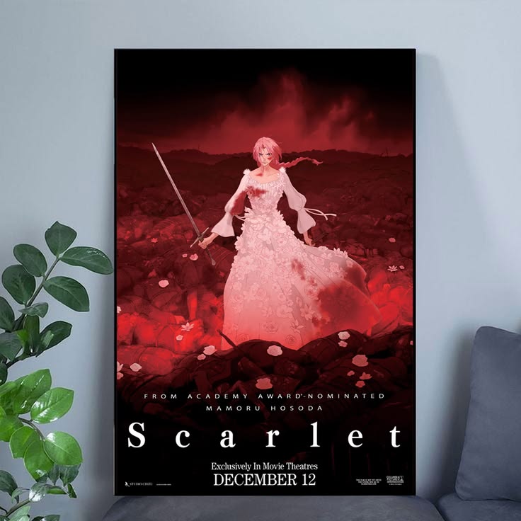 Scarlet (2025) Movie Poster Wall Art Print Home Decor Poster Size 24''x36''