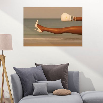 Fashion Boxing Wall Art – Surreal Pop Art Poster Size 24''x36''