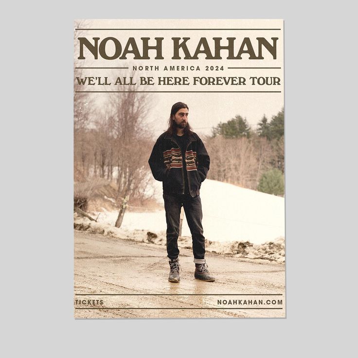 Noah Kahan American Singer-songwriter Poster Home Decor Poster Wall Art Hanging Picture Print Bedroom Decorative Painting Posters Room Aesthetic Size 24''x36''