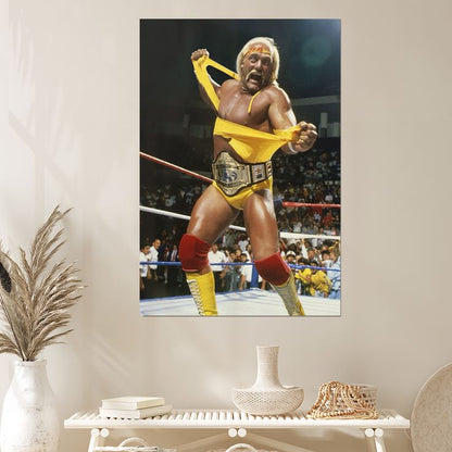 Hulk Hogan 1 showing off his WWF championship belt 2025 Size 24''x36''