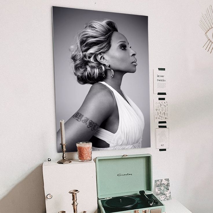 Mary J. Blige Music Songwriter Musician Rapper Wall Home Decor Size 24''x36''